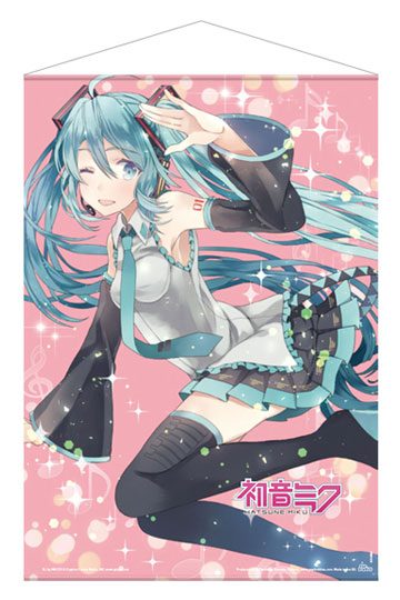 Hatsune Miku Wallscroll Pink Glitter Miku 50 x 70 cm