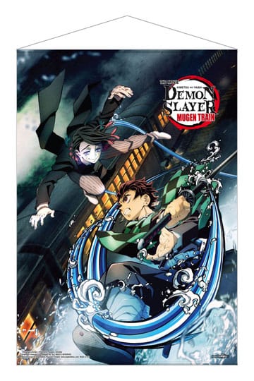 DEMON SLAYER: Kimetsu No Yaiba Wallcroll Mugen Train Tanjiro vs Enmu 50 x 70 cm