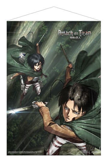 Attacco a Titan Wallscroll Mikasa e Levi 50 x 70 cm