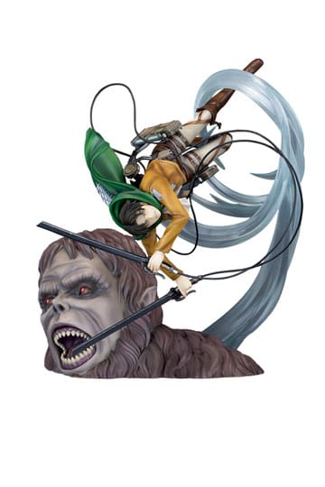 Attack on Titan PVC Statue 1/7 Levi vs Beast Titan Ver. 28 cm