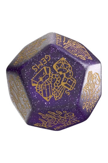 Viridian Jumbo Dice Treasure Generator Die D12 Schimmerndes Lila