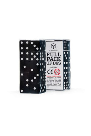 Q Workshop Dice Set Full Pack D6 Black (20)