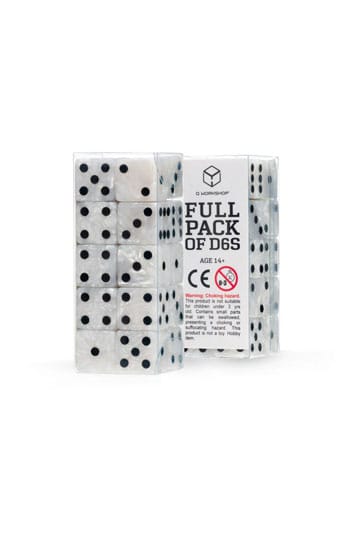 Q Workshop Dice Set Full Pack D6 Pearl (20)