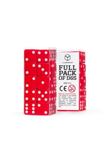 Q Workshop Dice Set Full Pack D6 Red (20)