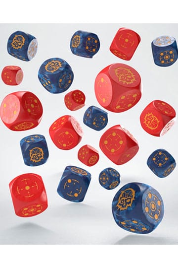 Crosshairs Compact D6 Dice Set Cobalt & Red (20)