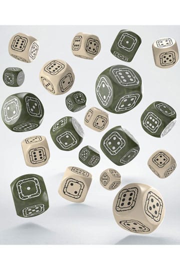 Fortress Compact D6 Dice Set Beige & Olive (20)