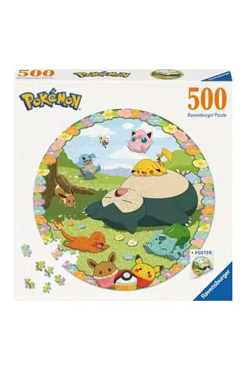 Pokémon Round Jigsaw Puzzle Flowery Pokémon (500 stykker)