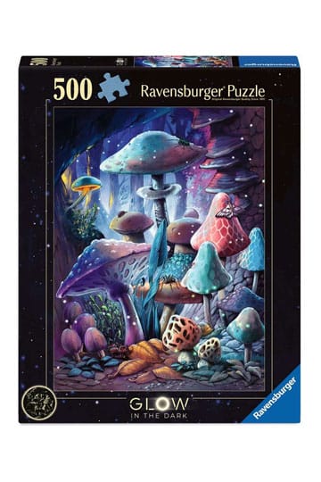 Ravensburger Glow-in-the-Dark-Puzzle-Puzzle-Mondlicht-Pilze (500 Stück)