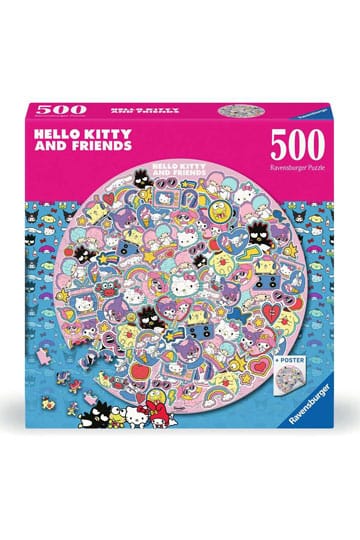 Helly Kitty and Friends Round Jigsaw Puzzle (500 pièces)
