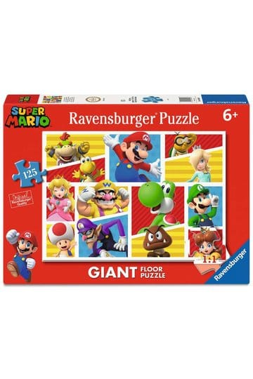 Super Mario Giant Floor Jigsaw Puzzle Marios venner og fiender (125 deler)