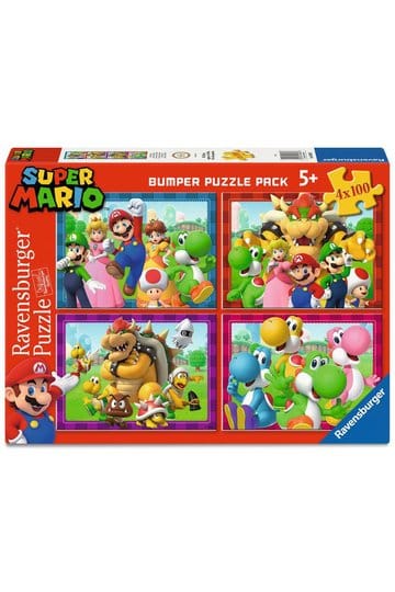 Super Mario Puzzle 4-pack tid for Mario! (4x100 stykker)