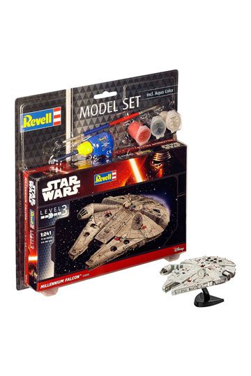 Kit modello Star Wars 1/241 Modello set Millennium Falcon 10 cm