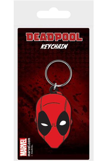 Marvel Comics Rubber Keychain Deadpool Face 6 cm