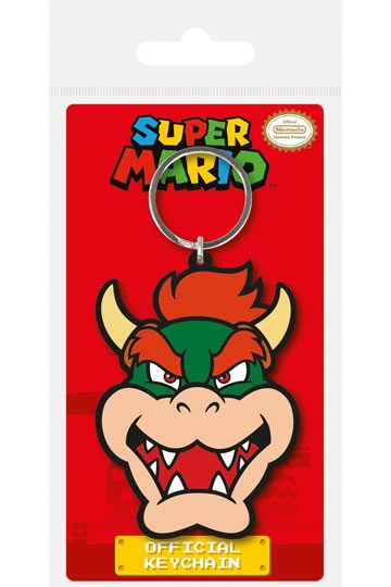 Bowser di portachiavi di gomma Super Mario 6 cm