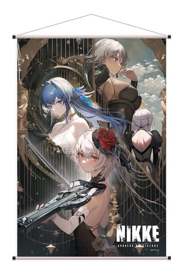 Zafer Tanrıçası: Nikke Wallscroll Şeker, Miğfer, Julia ve Modernia 60 x 90 cm