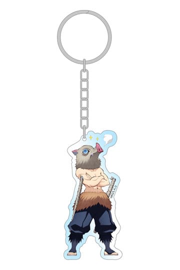 Demon Slayer: Kimetsu no Yaiba Akryl Nyckelring Inosuke Holographic 8 cm
