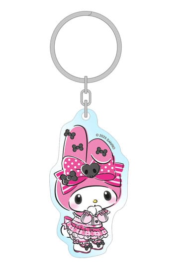 Sanrio Pink Black Party Series Akryl nøglering My Melody 7 cm