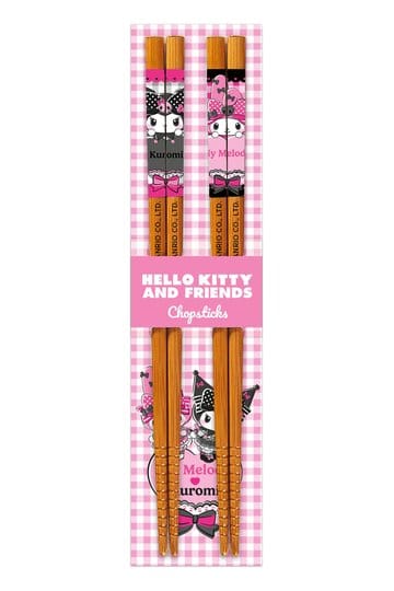 Sanrio Pink Black Party Series Essstäbchen Hello Kitty Kimono