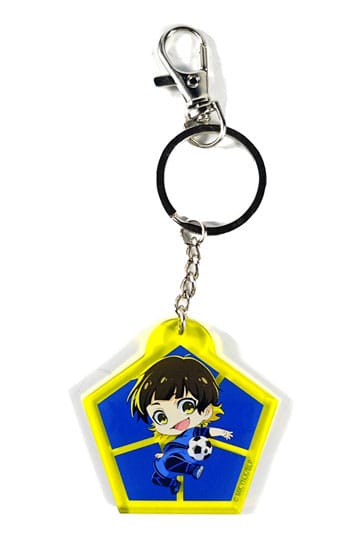 Mavi Kilit Akrilik Keychain Meguru Rachira Chibi Style 5 Cm