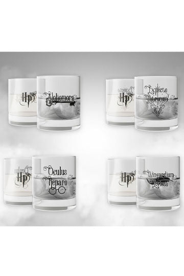 Harry Potter Crystal Glasses 4-Pack Spells