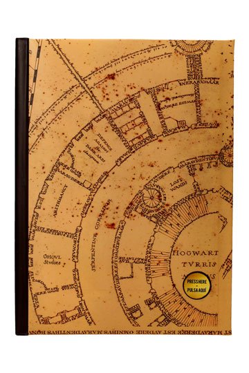 Harry Potter Notebook with Light Marauder's Map