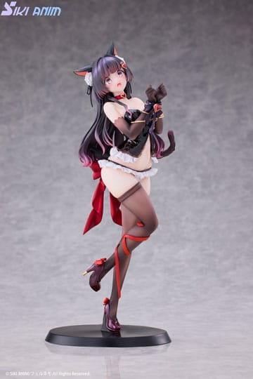 Original karaktär PVC-staty 1/7 Shibarare Cat Ruhuna-chan 26 cm
