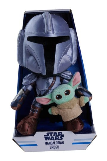 Star Wars Mandalorian Plysfigur Mandalorian & Mini Grogu 25 cm