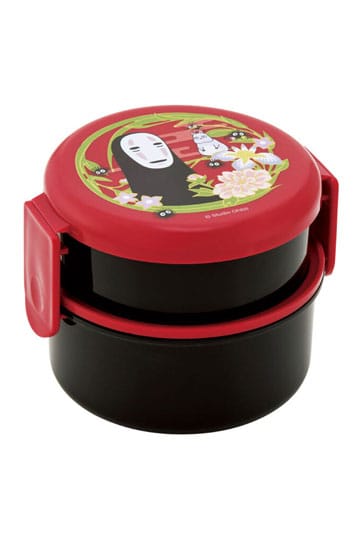 Spirited Away Two Layer Round Shape Lunch Box No Face Dark Red