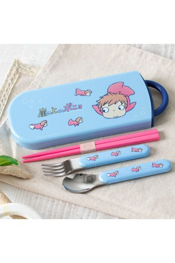 Ponyo Chopsticks & Spoon & Fork Set Ponyo on the Cliff