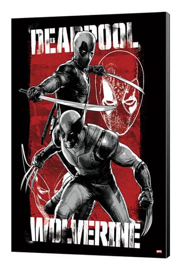 Marvel Wooden Wall Art Deadpool & Wolverine 03 Massimo sforzo 35 x 50 cm