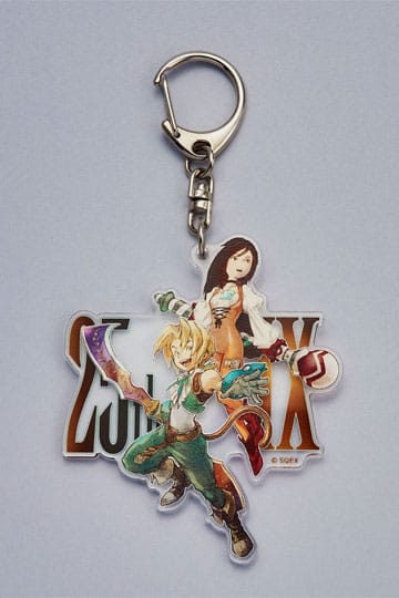Portachiavi in acrilico Final Fantasy IX 25° anniversario Zidane e granato