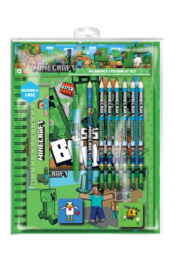 Minecraft 12-teiliges Briefpapier-Set, A4-Bumper