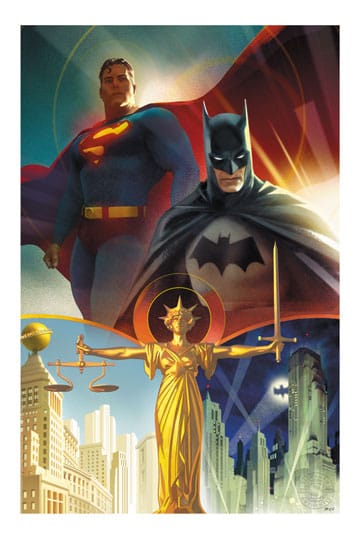 DC Comics Art Print Batman & Superman: le plus fin du monde 41 x 61 cm - sans cadre