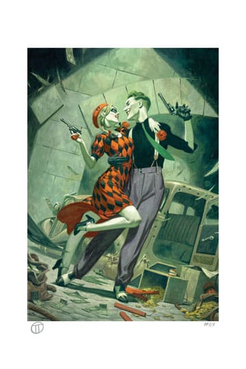 DC Comics Art Print Harley Quinn & The Joker: Lawless Love 46 x 61 cm - unframed