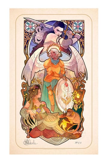 Critical Role Art Print Ashley Johnson : 10e anniversaire Art Nouveau Illustrations 46 x 28 cm - sans cadre