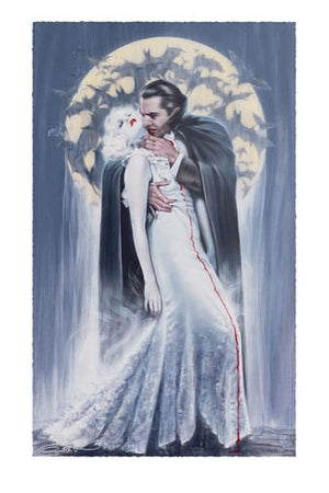 Dracula kunsttryk Kysset af Olivia De Berardinis 70 x 43 cm - uindrammet
