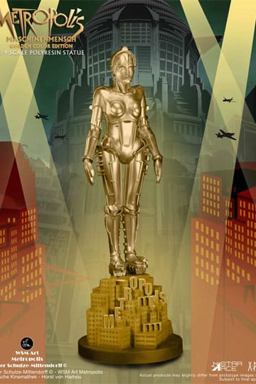 Metropolis Statue 1/4 Maschinenmensch Metallic Gold 40 cm