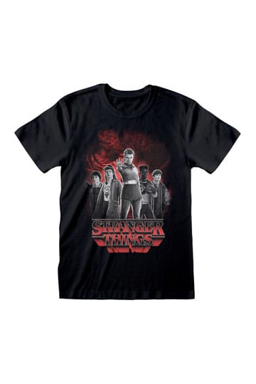 Grupo de camisetas de Stranger Things con Vecna detrás de Balck and White