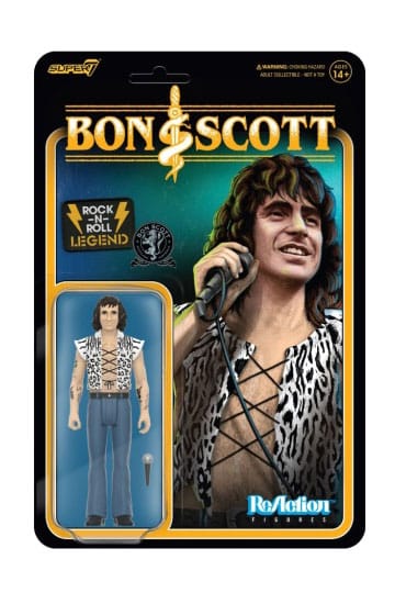 Bon Scott Reaction Action Figure Wave 02 Bon Scott (stampa leopardata) 10 cm