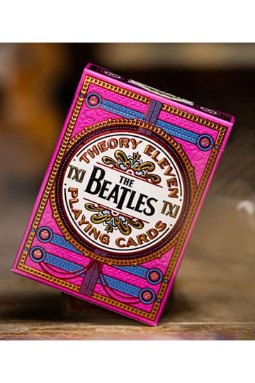 The Beatles som spiller kort rosa versjon