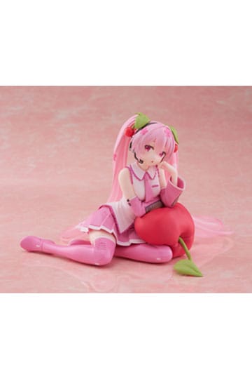 Hatsune miku pvc kip radna površina slatka figura sakura miku cherry jastuk ver. 13 cm