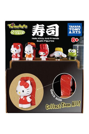 Sanrio Twinchees Mini Figuras Hello Kitty & Friends Sushi Kawai Display 5 cm (24)