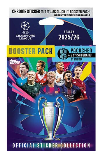 UEFA Şampiyonlar Ligi 2025/26 Çıkartma Koleksiyonu Eko Paketi