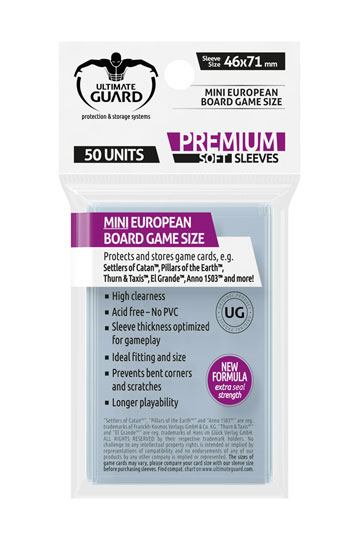 Ultimate Guard Board Game Sleeves (50) - Mini European