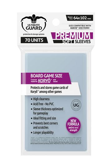 Manches souples Ultimate Guard Premium pour les cartes de jeu de société Koryó ™ (70)