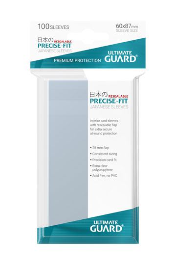 Ultimate Guard Precise-Fit Sleeves Japanese Size (100) - Resealable