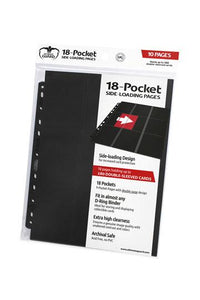 Ultimate Guard 18-Pocket Pages Side-Loading (10) - Black