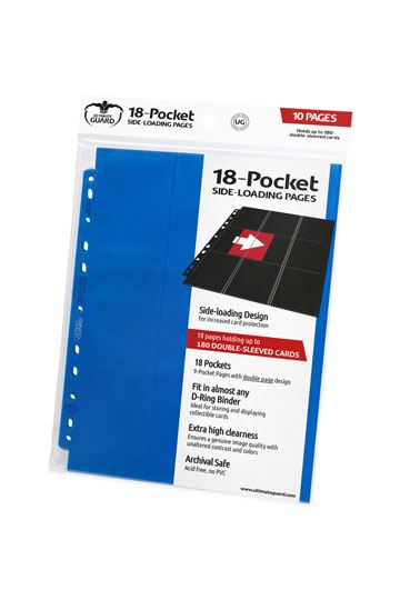 Ultimate Guard 18-Pocket Pages Side-Loading (10) - Blue