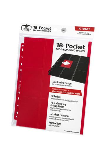 Ultimate Guard 18-Pocket Pages Side-Loading (10) - Red