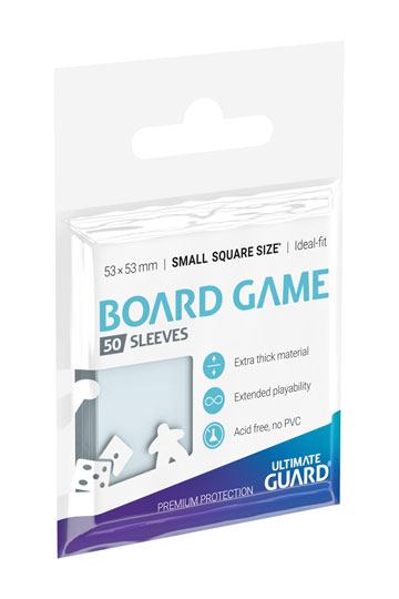 Manches premium Ultimate Guard pour cartes de jeu de société Small Square (50)